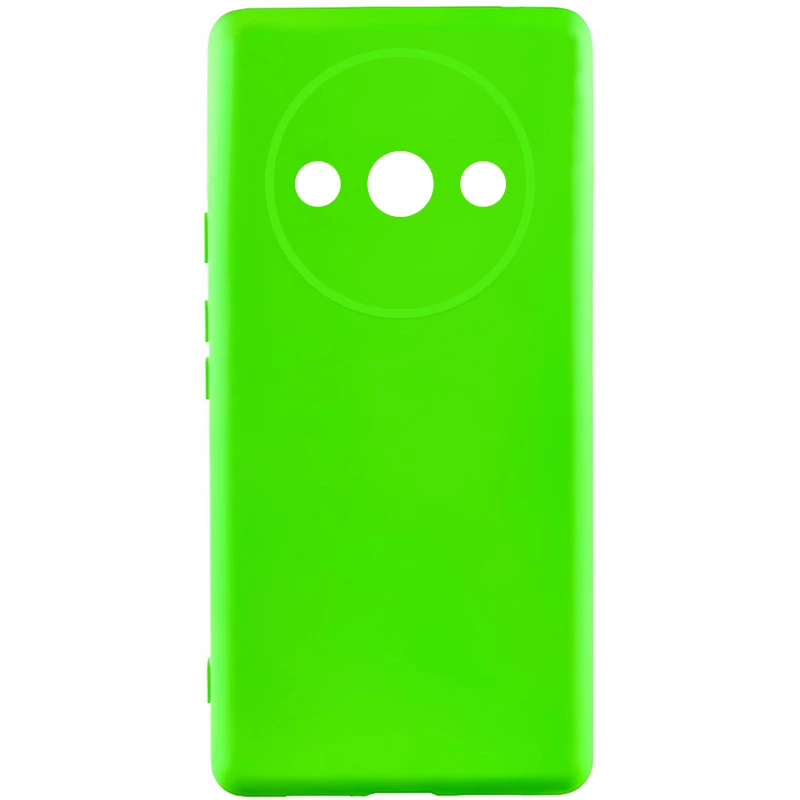 

Чехол Silicone Case Lakshmi с закрытой камерой для Xiaomi Redmi A3 (Салатовый / Neon Green), Салатовий / neon green