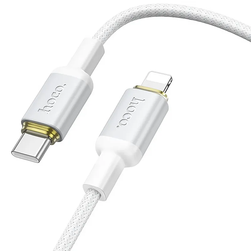 Дата кабель Hoco X128 Benefit Type-C to Lightning 30W (1m) – White. Фото 3 из 4
