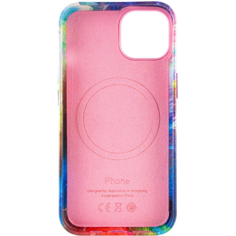 Кольоровий шкіряний чохол на Apple iPhone 11 Pro Max (6.5") – Pink / Blue. Фото 6 з 8
