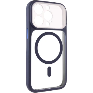 Чохол TPU+PC GETMAN Moon Clear with MagSafe для Apple iPhone 14 Pro Max (6.7") — Blue