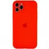 Чехол Silicone Case с защитой камеры для Apple iPhone 12 Pro Max (6.7") – Красный / Red. Фото 1 из 2