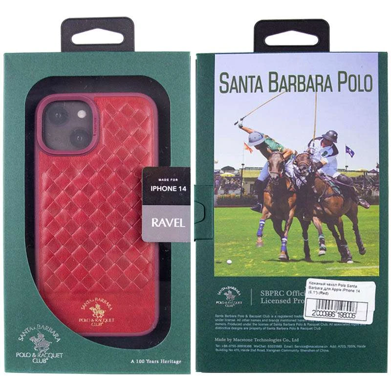 Кожаный чехол Polo Santa Barbara для Apple iPhone 14 (6.1") – Red. Фото 7 из 10