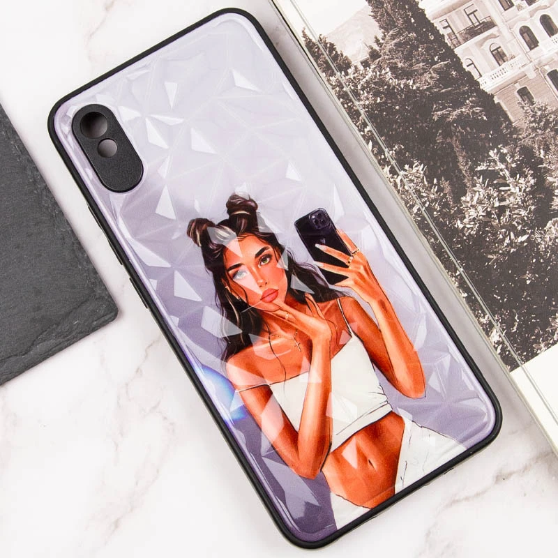 Скляний чохол Prisma Ladies на Xiaomi Redmi 9A – Black in White. Фото 5 з 6
