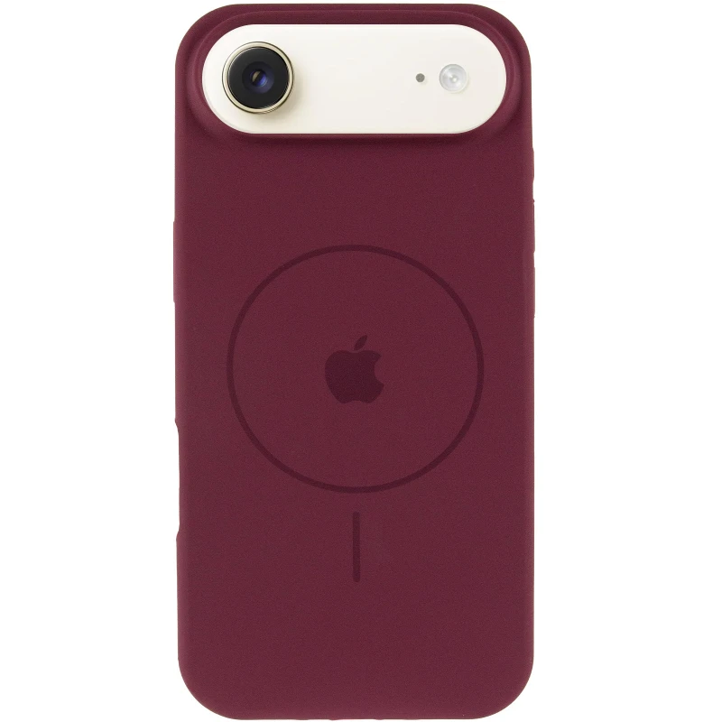 Чохол Silicone Case Full Protective (AA) V2 with MagSafe для Apple iPhone 17 Air (6.5") – Бордовий / Plum. Фото 5 з 11