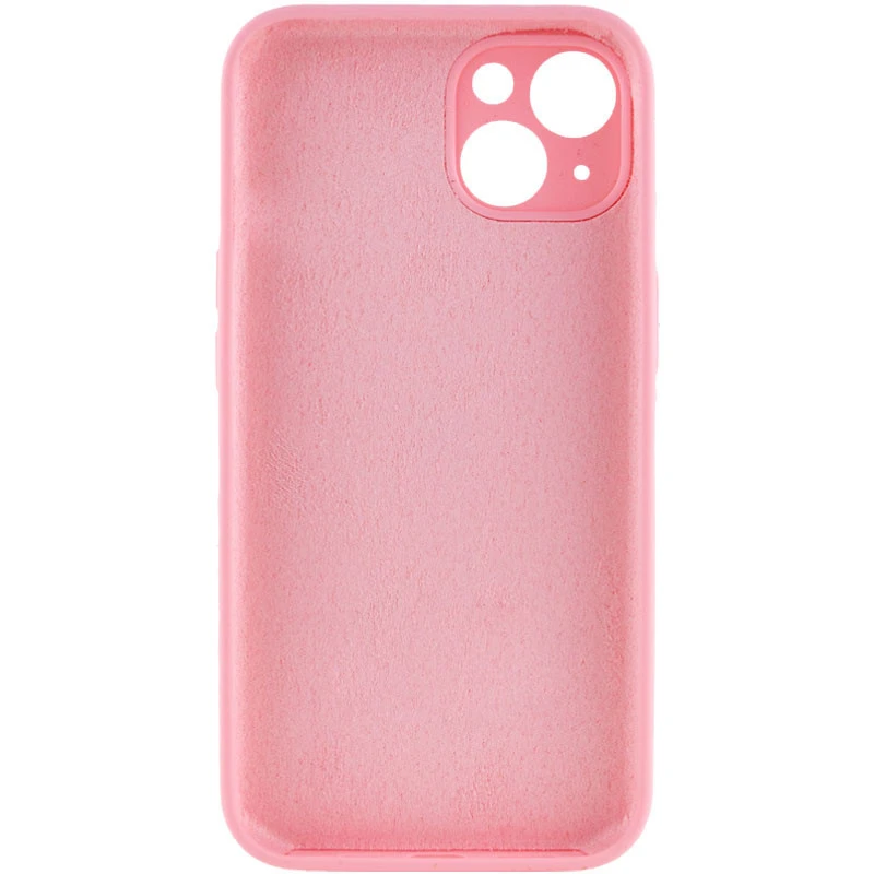 Чехол с защитой камеры Silicone Case для Apple iPhone 14 (6.1") – Розовый / Light pink. Фото 2 из 3