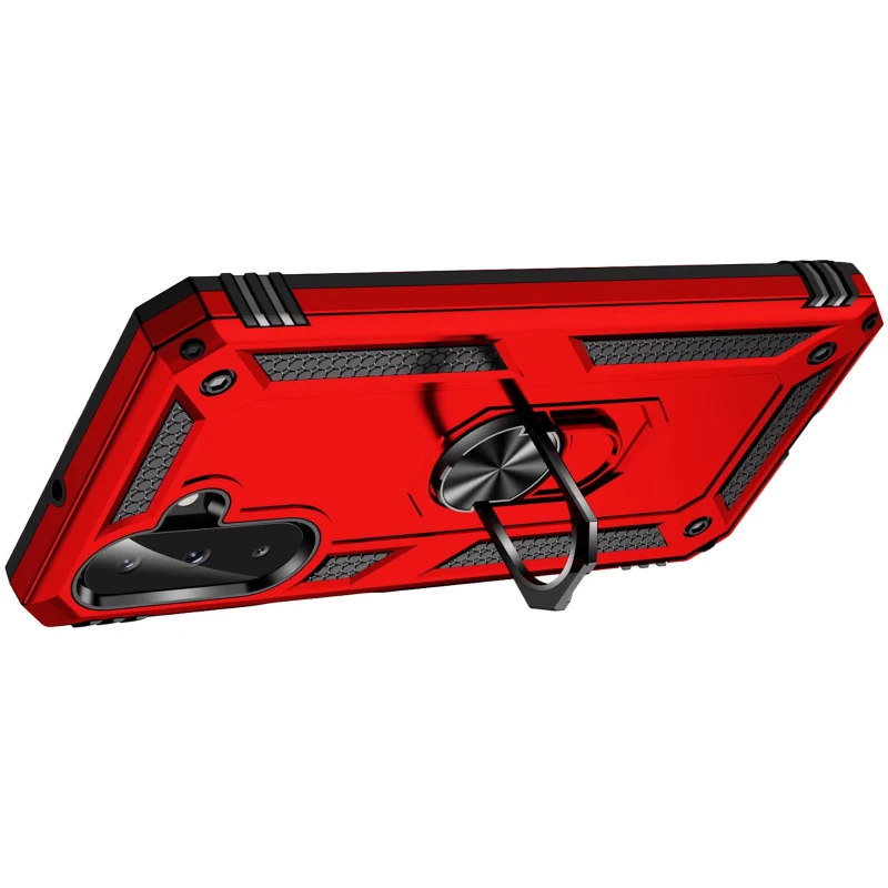 Протиударний чохол Serge Ring з кільцем на Samsung Galaxy A26 5G – Червоний. Фото 3 з 6