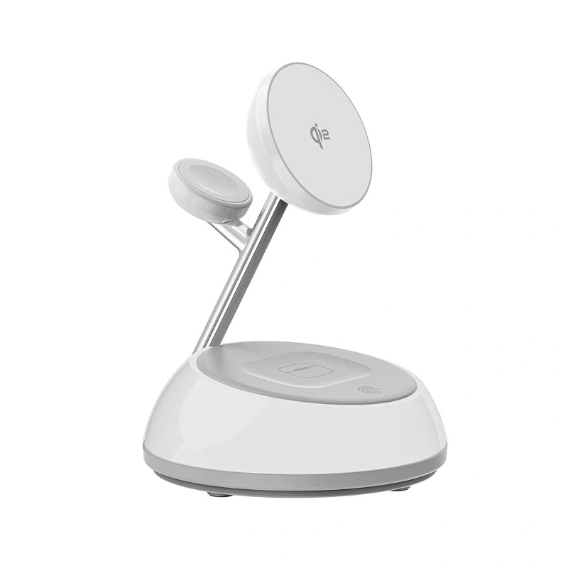 БЗУ WIWU Wi-W036 Aurora 3 in 1 wireless charger – White. Фото 5 из 5