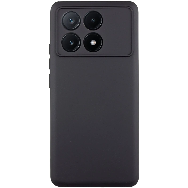 Кольоровий силіконовий чохол GETMAN із закритою камерою для Xiaomi POCO X8 Pro – Чорний / Black. Фото 1 з 1