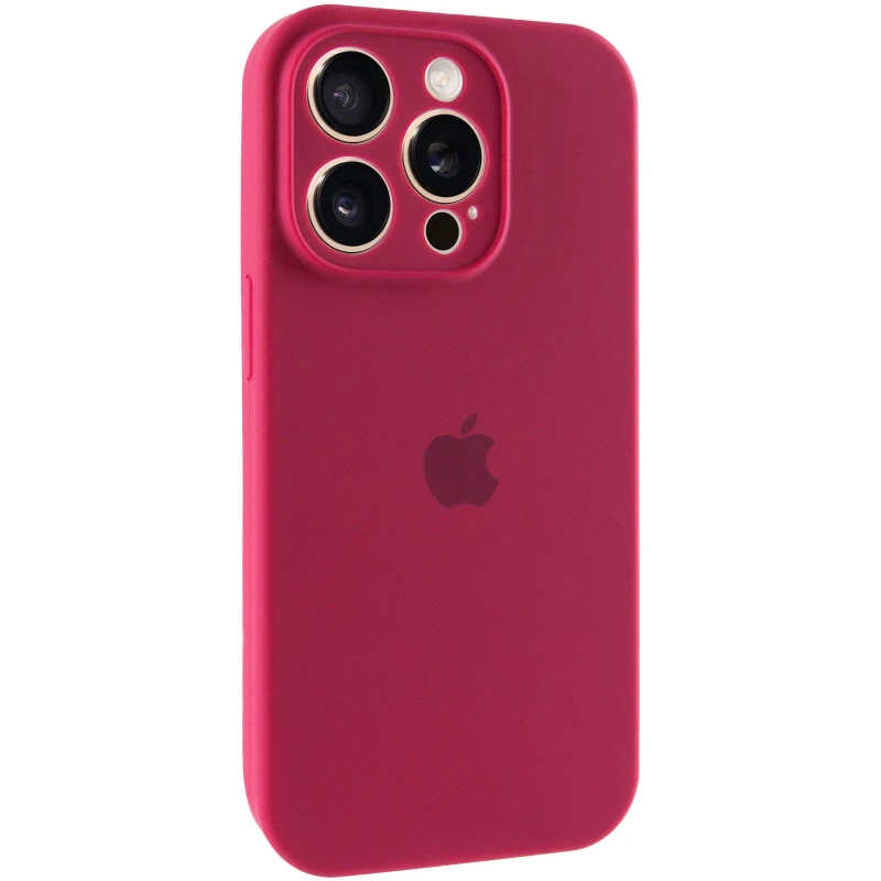 Чехол Silicone Case с защитой камеры для Apple iPhone 13 Pro (6.1") – Красный / Rose Red. Фото 1 из 9