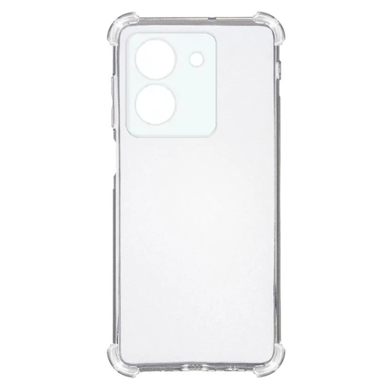 Ультратонкий силиконовый чехол GETMAN с крытыми бортами та камерою на Vivo Y36 – Бесцветный (прозрачный). Фото 5 из 5