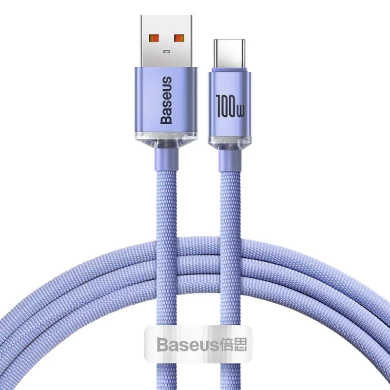 

Дата кабель Baseus Crystal Shine Series USB to Type-C 100W (1.2m) (CAJY00040) (Purple)