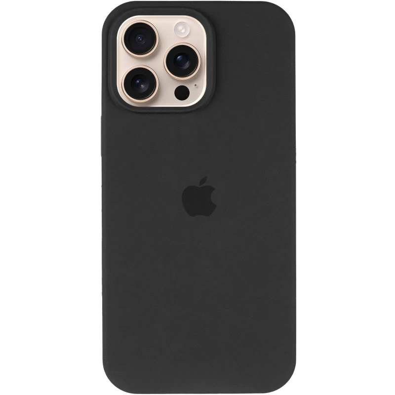 Чехол Silicone Case с закрытым низом для Apple iPhone 16 Pro Max – Черный / Black. Фото 6 из 16