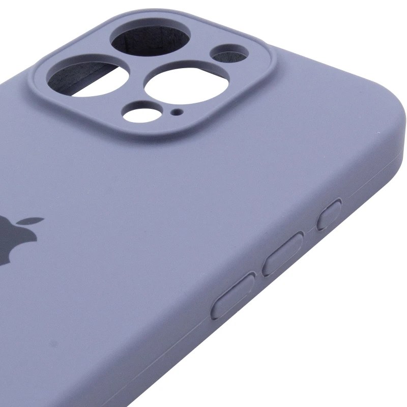 Чехол Silicone Case с защитой камеры для Apple iPhone 14 Pro Max (6.7") – Серый / Lavender Gray. Фото 7 из 9