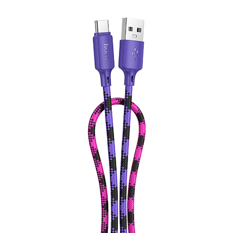 Дата кабель Hoco X116 Meridian USB to Type-C 3A (1m) – Gradient Purple Mix. Фото 1 з 7