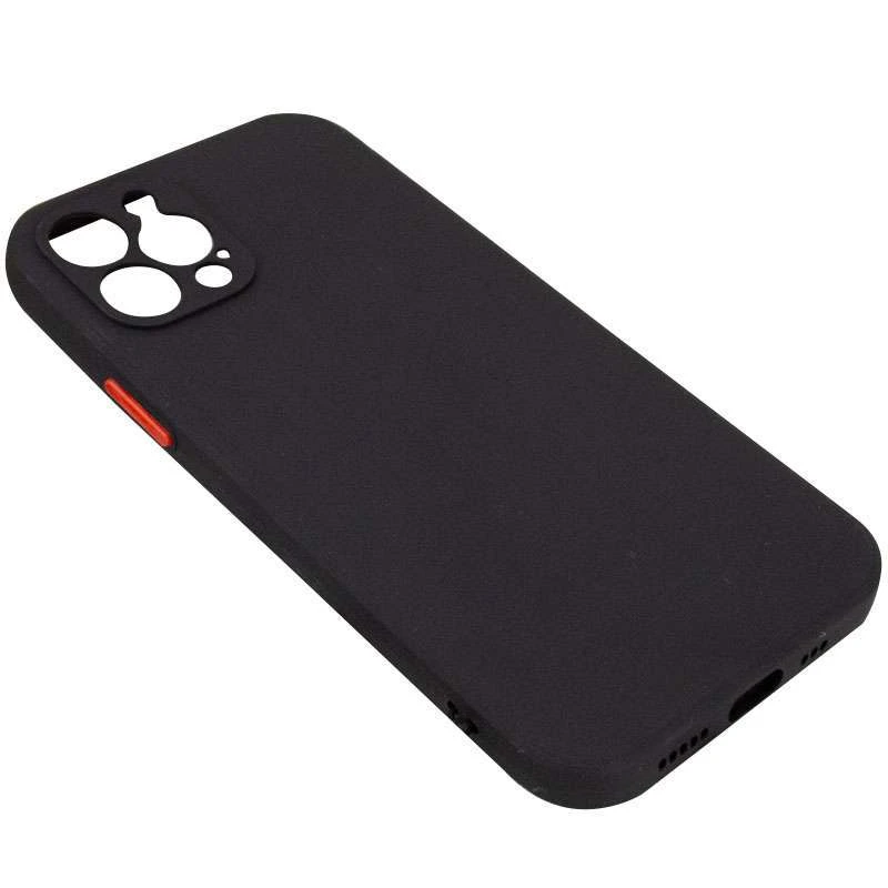 Силиконовый чехол TPU Square с защитой камеры для Apple iPhone 12 Pro (6.1") – Черный. Фото 3 из 4