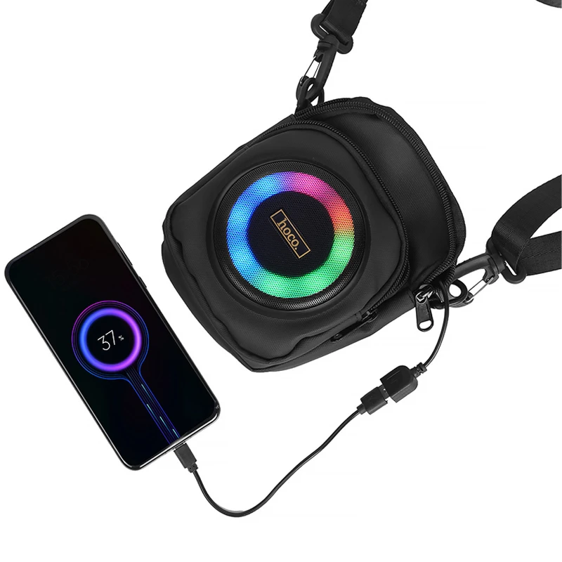 Сумка крос-боді з вбудованою колонкою Hoco HC41 Wave Bass – Black. Фото 5 з 7