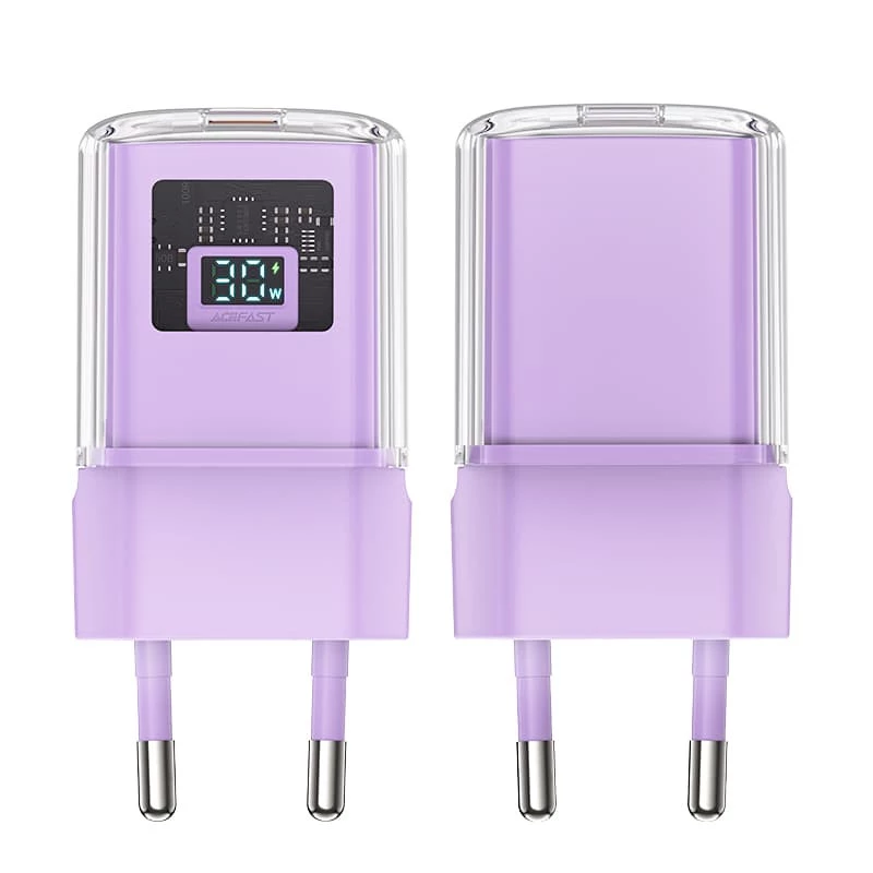 МЗП Acefast A53 Sparkling series PD30W GaN (USB-C) – Alfalfa purple. Фото 2 з 5