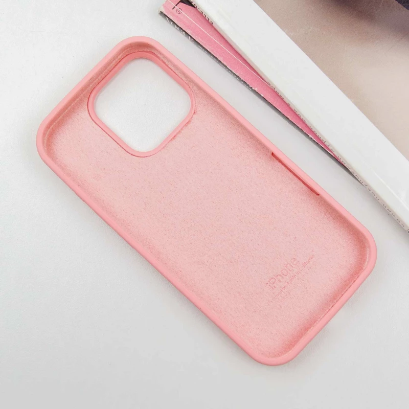 Чохол Silicone Case з закритим низом на Apple iPhone 16 Pro – Рожевий / Pink. Фото 5 з 10