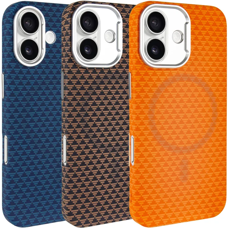 Чехол TPU+PC KVZV Triangular Pattern with Magnetic Fit для Apple iPhone 17 (6.3") фото 1 из 3