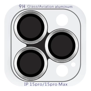 Металлическое защитное стекло на камеру для Apple iPhone 15 Pro (6.1") фото 1 из 9