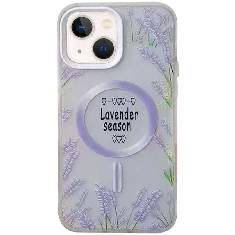 

Ніжність квітучий чохол з MagSafe на Apple iPhone 13 (6.1") (Lavender season)