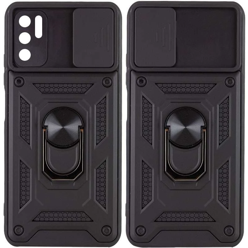 Протиударний чохол Serge Ring з захистом камери на Xiaomi Poco M3 Pro 4G / 5G – Чорний. Фото 1 з 4