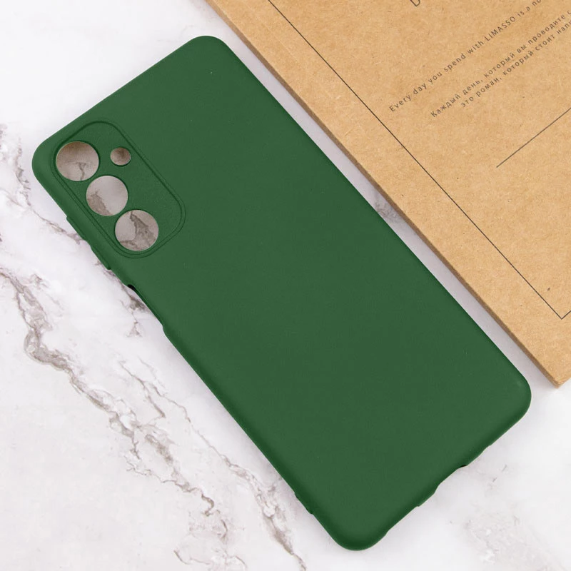 Чохол Silicone Case Lakshmi з закритою камерою на Samsung Galaxy A14 4G/5G – Зелений / Dark green. Фото 6 з 6