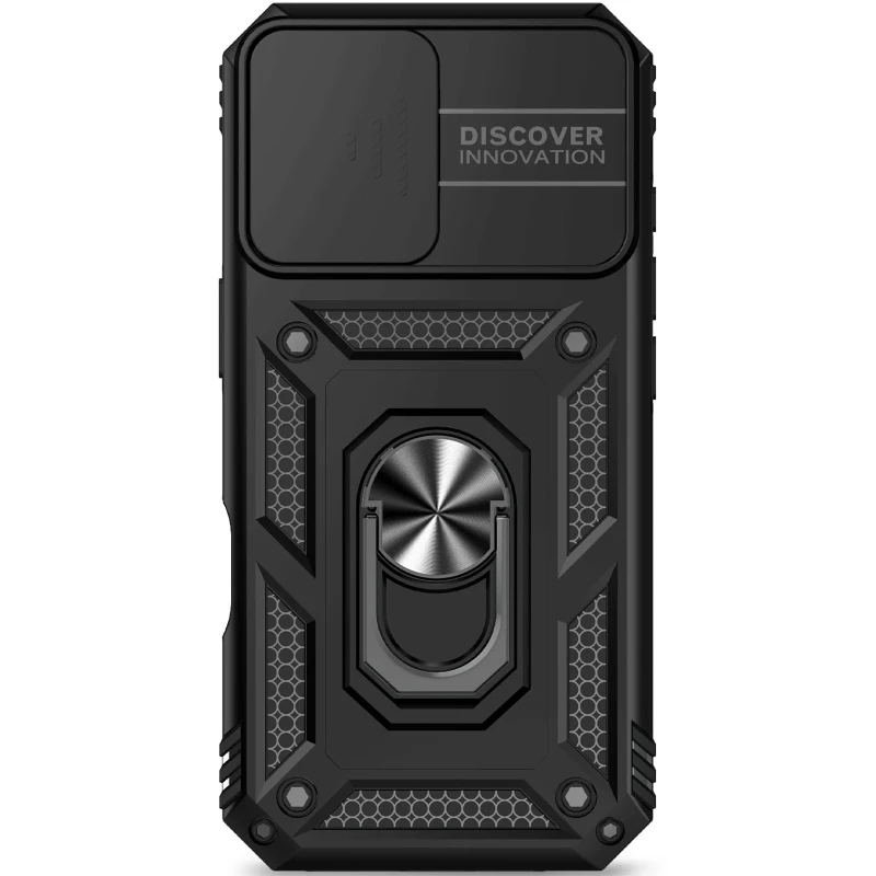 Протиударний чохол Serge Ring з кільцем на Apple iPhone 17 (6.3") – Чорний. Фото 4 з 4