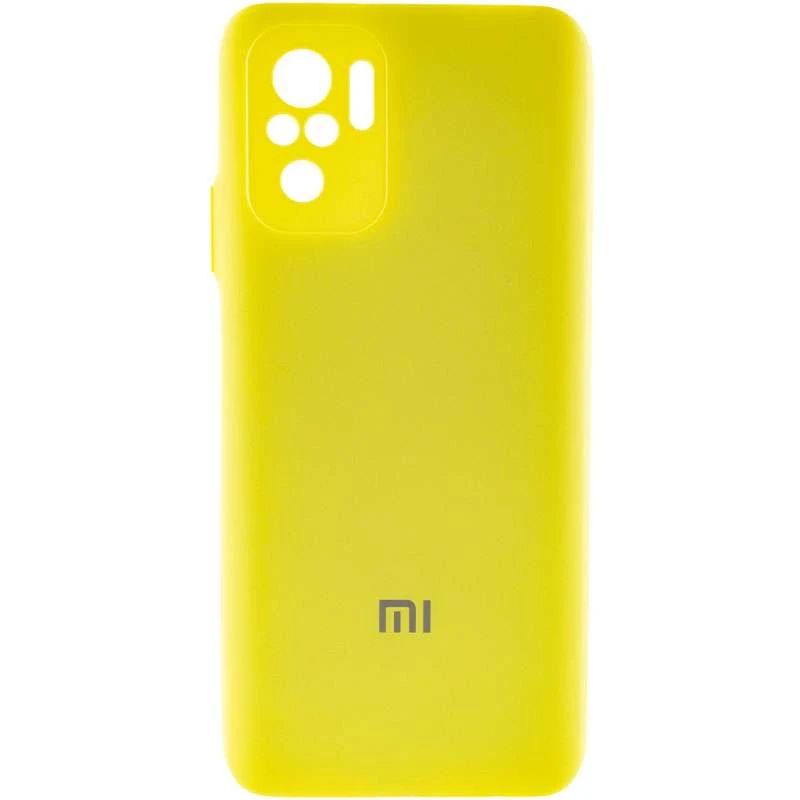 

Чохол Silicone Case з закритим низом та захистом камери на Xiaomi Redmi Note 10 / Note 10s (Жовтий / Bright Yellow)