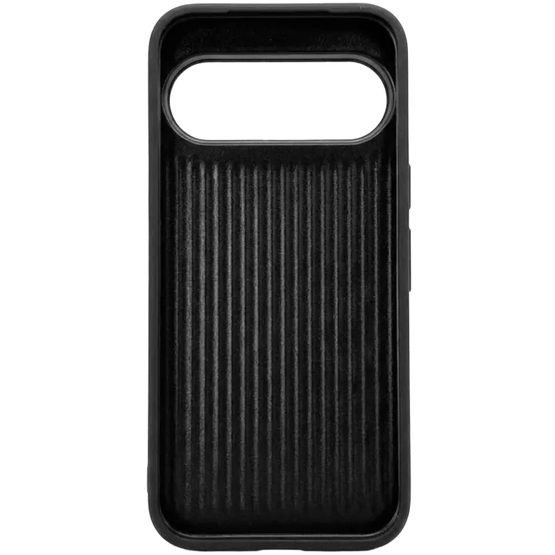 TPU+PC Vegan Leather Case with Metal Camera Frame для Google Pixel 11 Pro XL – Black. Фото 2 з 2
