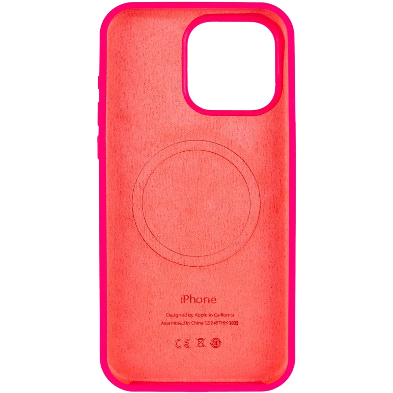 Чехол Silicone Case (AA) Logo with MagSafe для Apple iPhone 16e (6.1") – Розовый / Barbie pink. Фото 4 из 6