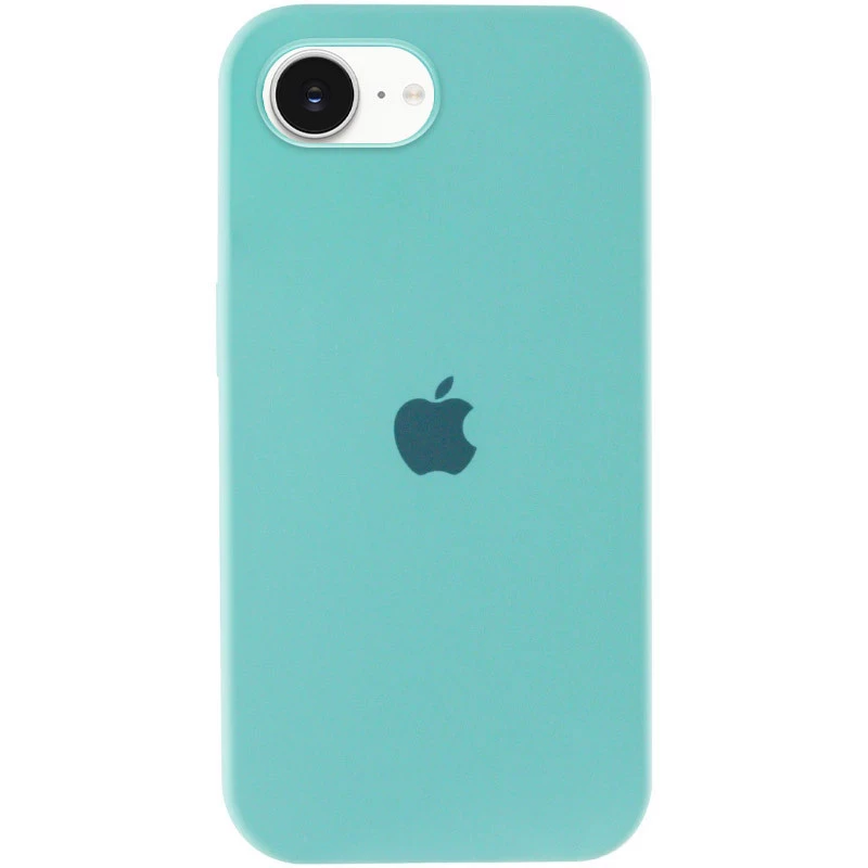 Чохол Silicone Case з закритим низом на Apple iPhone 17e (6.1") – Бірюзовий / Marine Green. Фото 1 з 4