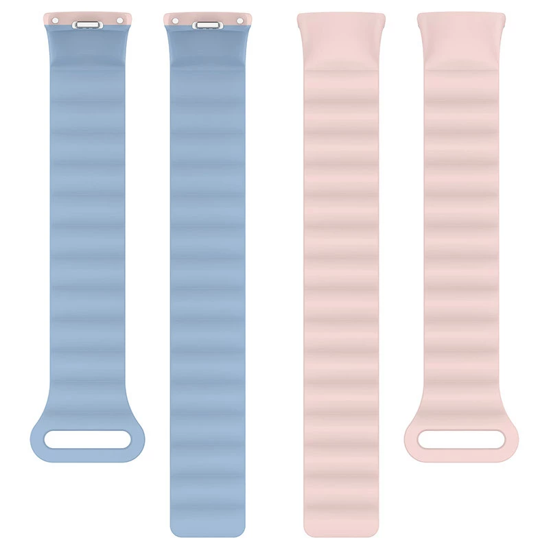 Ремінець Dual-color Magnetic для Xiaomi Mi Band 9/8 – Light Pink / Lilac Blue. Фото 8 з 8