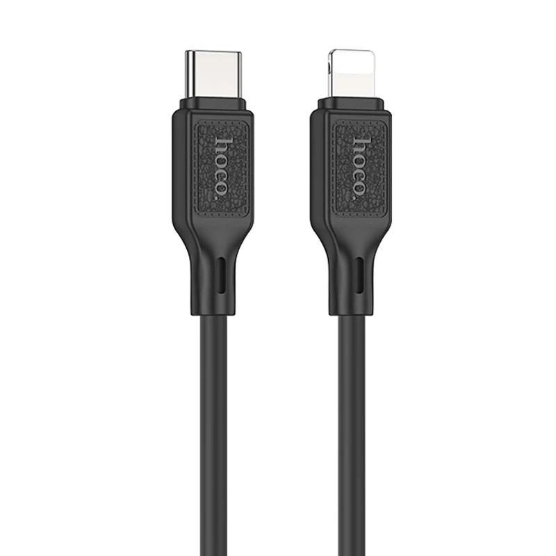 Дата кабель Hoco X90 Cool silicone Type-C to Lightning 20W (1m) – Black. Фото 1 з 6