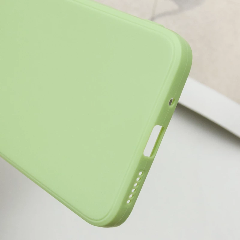 Цветной силиконовый чехол с защитой камеры для Xiaomi Redmi 12 – Фисташковый. Фото 9 из 9