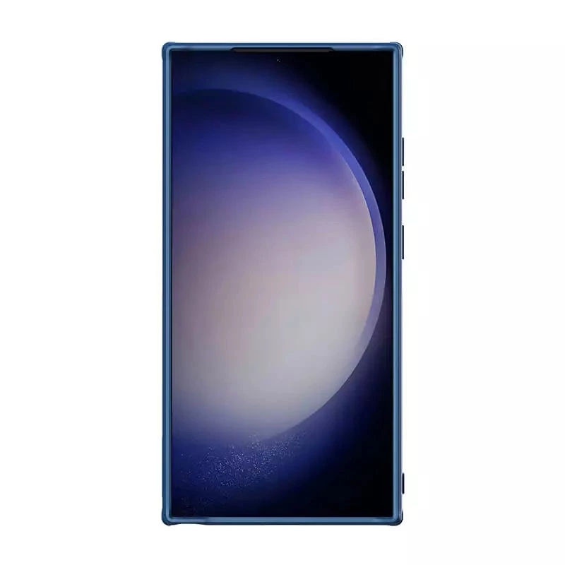 Шкіряна накладка Nillkin Camshield Leather Prop для Samsung Galaxy S24 Ultra – Blue. Фото 6 з 8