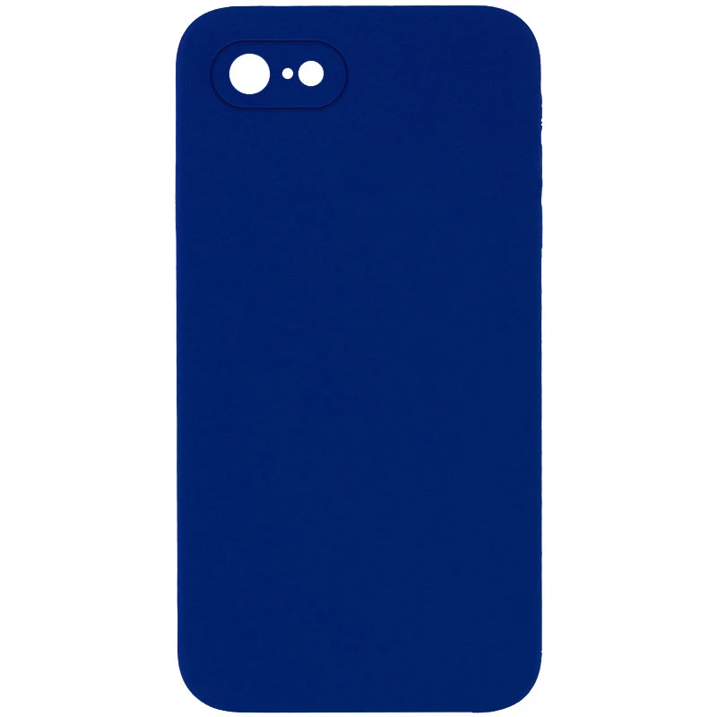 Чехол Silicone Case Square L с защитой камеры для Apple iPhone SE (2020) – Синий / Deep navy. Фото 1 из 1