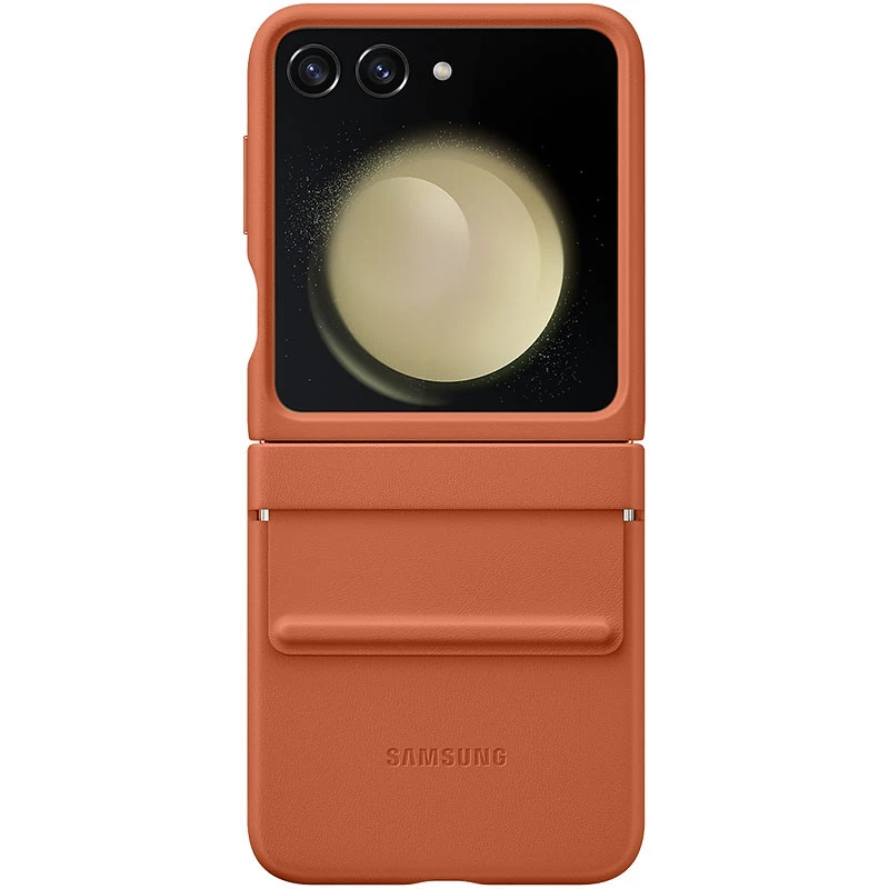 Шкіряний чохол Leather Case Premium на Samsung Galaxy Z Flip5 – Brown. Фото 1 з 10