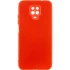 Цветной силиконовый чехол GETMAN с закрытой камерой на Xiaomi Redmi Note 9s / Note 9 Pro / Note 9 Pro Max – Красный / Red. Фото 1 из 3