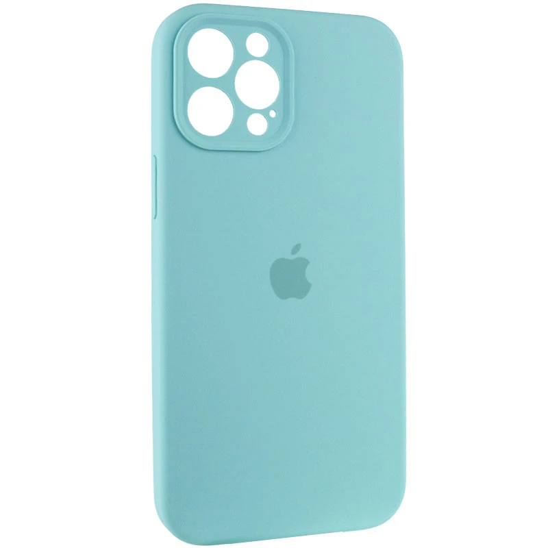 Чехол Silicone Case с защитой камеры для Apple iPhone 12 Pro (6.1") – Бирюзовый / Marine Green. Фото 3 из 8
