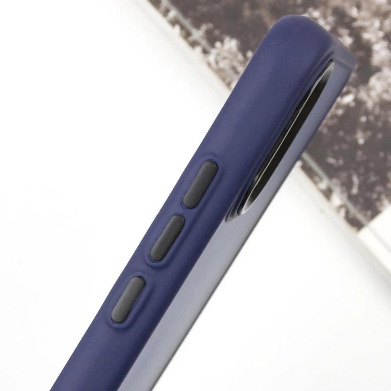 Чехол TPU+PC Lyon Frosted на Oppo A60 – Синий / Navy Blue. Фото 5 из 6