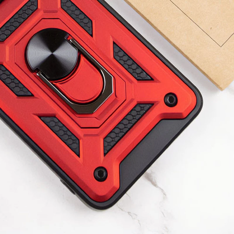 Ударопрочный чехол Serge Ring с защитой камеры для Xiaomi Redmi 13 4G – Красный. Фото 5 из 5