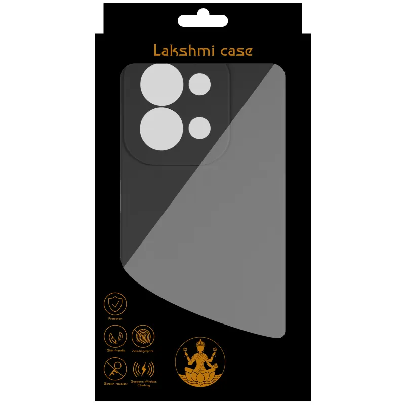 Чехол Silicone Case Lakshmi Premium з закритою камерою на Xiaomi Poco C85 (Global) – Черный / Black. Фото 4 из 7