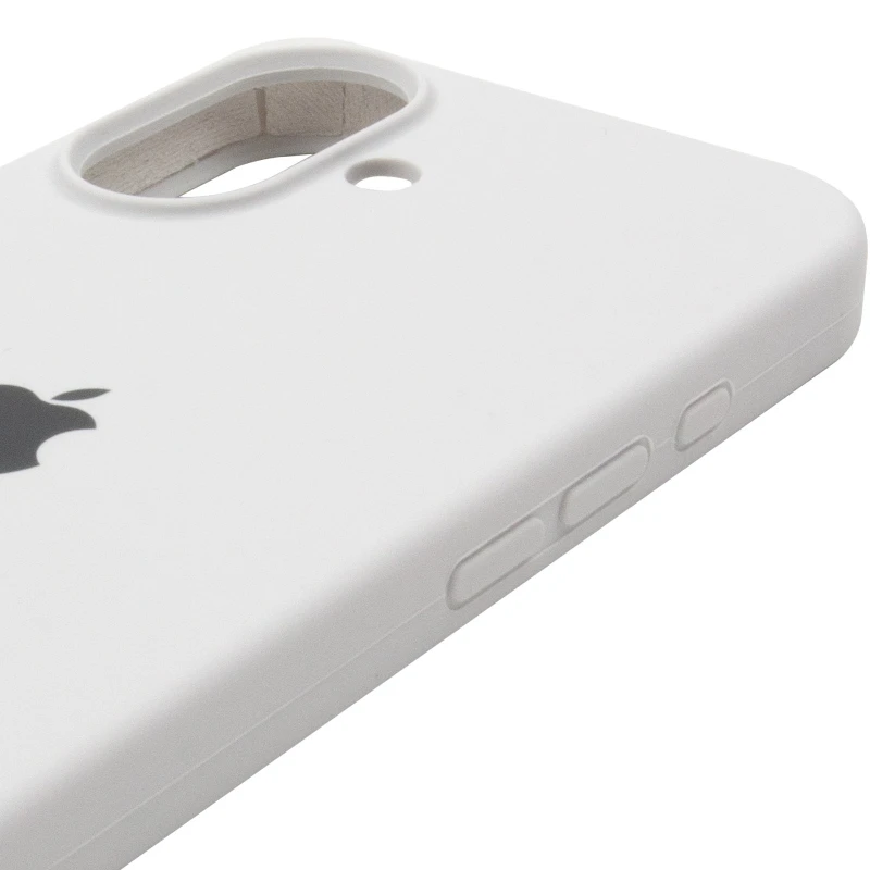 Чехол Silicone Case с закрытым низом для Apple iPhone 17 (6.3") – Белый / White. Фото 5 из 6