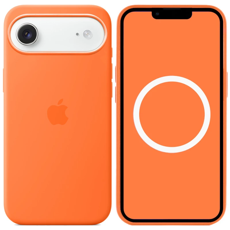 Чохол Silicone case (AAA) with Magsafe and Animation для Apple iPhone 17 Air (6.5") – Orange. Фото 1 з 2