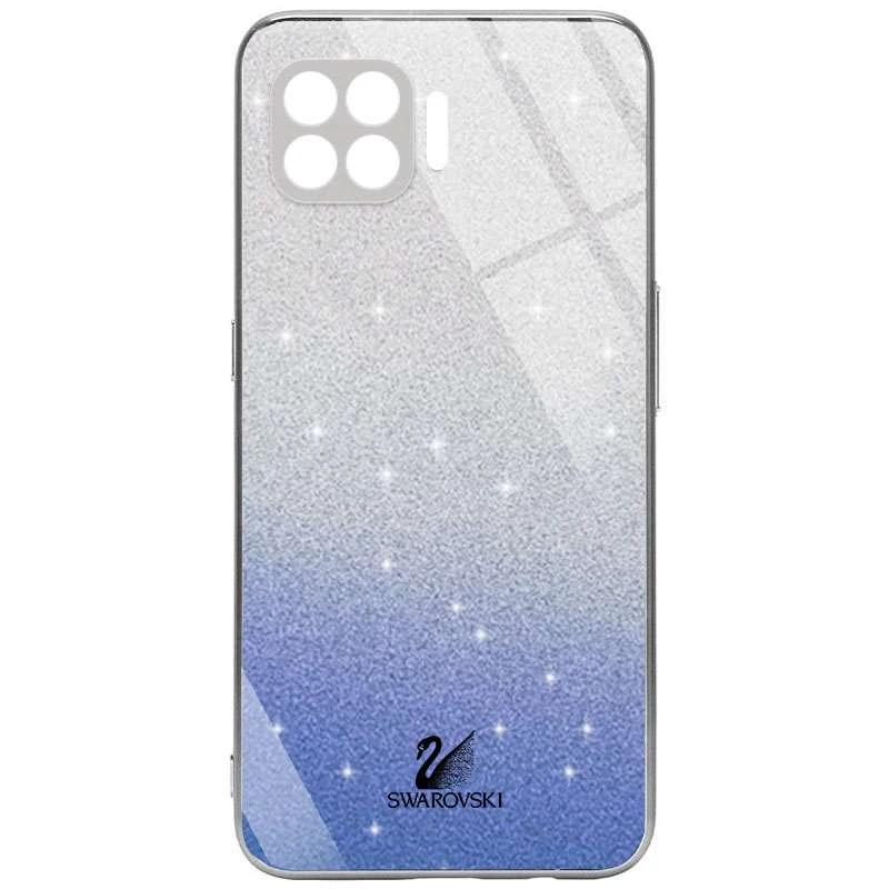 

Скляний чохол Swarovski з закритою камерою на Oppo A73 (Синій)