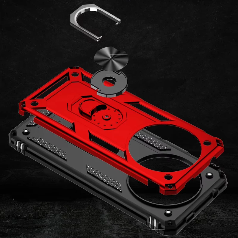 Протиударний чохол Serge Ring з кільцем на Xiaomi Redmi 14C / Poco C75 – Червоний. Фото 3 з 5