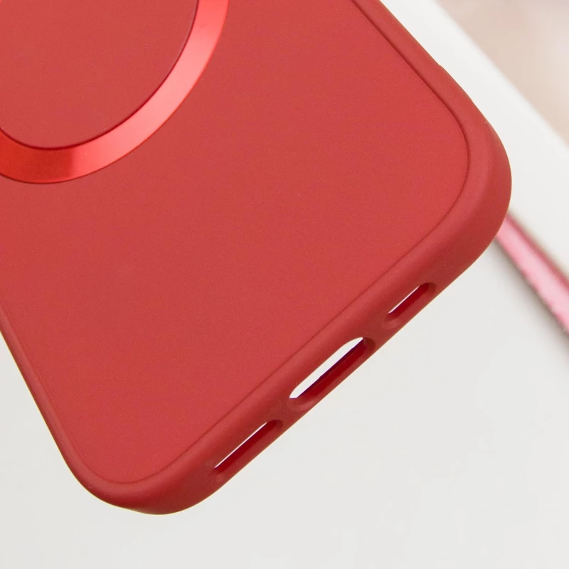 TPU чохол Bonbon з металевими кнопками та MagSafe на Apple iPhone 16 – Червоний / Red. Фото 7 з 7