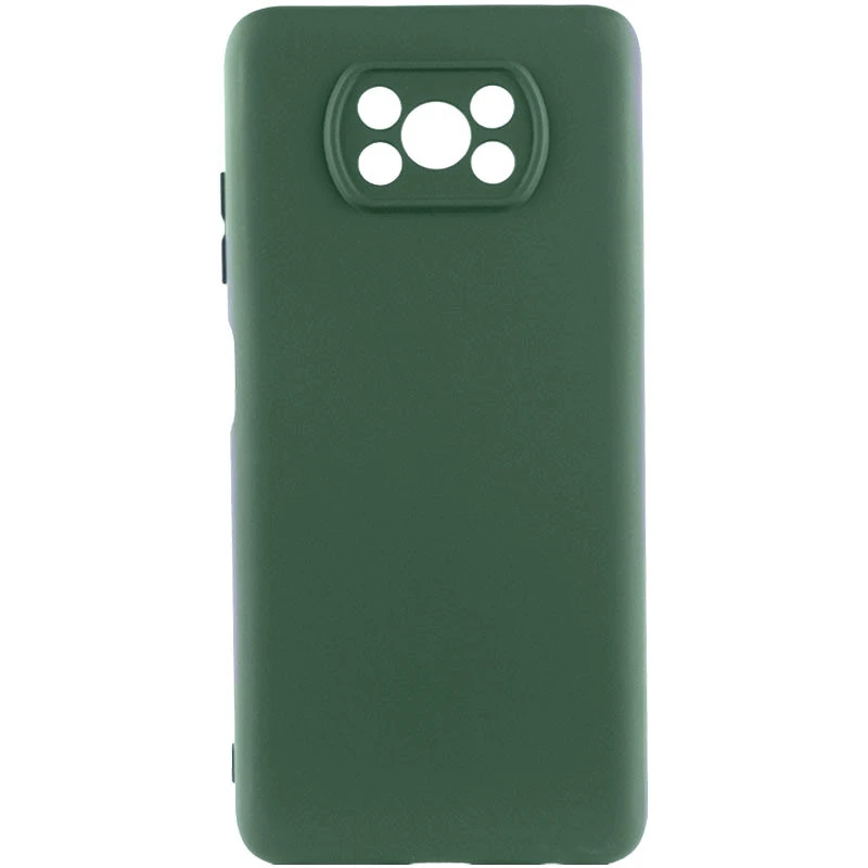 Чехол Silicone Case Lakshmi Premium з закритою камерою на Xiaomi Poco X3 NFC / Poco X3 Pro – Зеленый / Cyprus Green. Фото 1 из 3