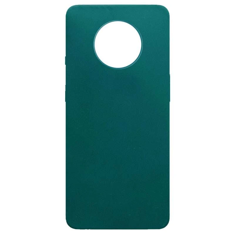 

Цветной силиконовый чехол для OnePlus 7T (Зеленый / Forest green), Зелений / forest green